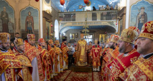 Înaltpreasfințitul Mitropolit Vladimir a oficiat Sfânta Liturghie în parohia „Adormirea Maicii Domnului” din or. Rîșcani