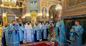 His Eminence Metropolitan Vladimir Celebrated the Akathist Service of the Protection of the Mother of God at the Metropolitan Cathedral in Chișinău