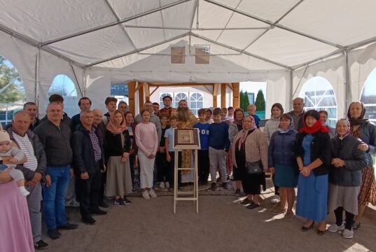 Prima Sfântă Liturghie, slujită în cadrul comunității cu hramul „Sfânta Mare Muceniță Irina”, din comuna Ciorescu